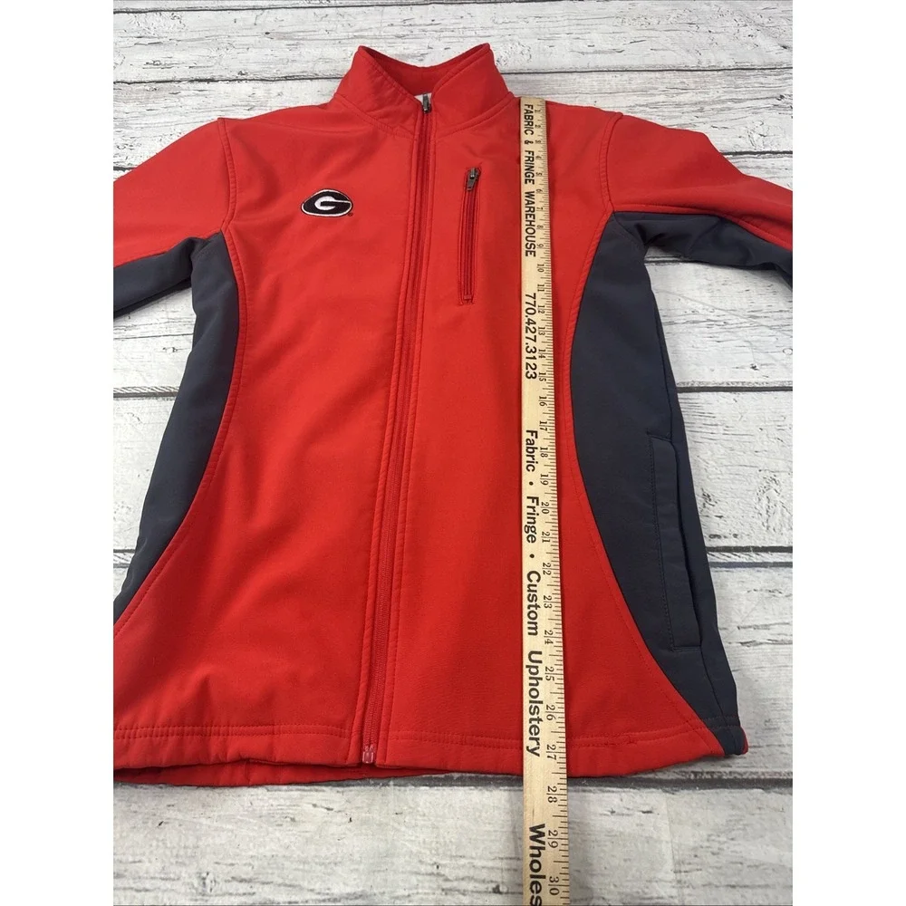Georgia Bulldogs Jacket Mens Small Red & Gray Knights Apparel UGA Full Zip